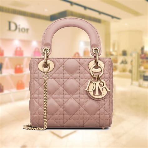 lady dior mini matte pink